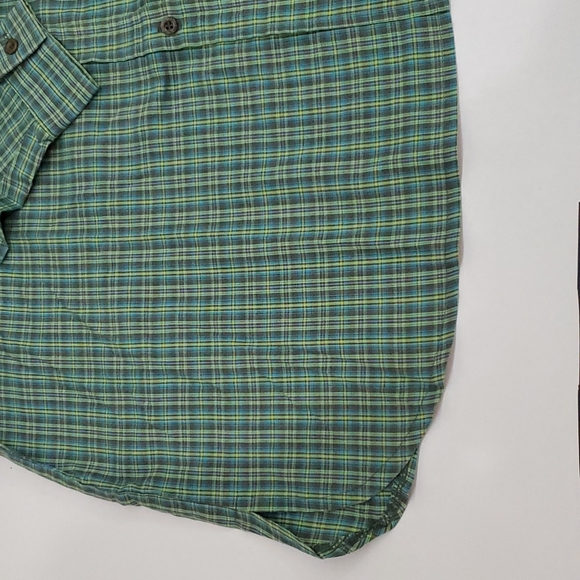 Womans Long Sleeve Green Plaid Maternity Shirt - Picture 7 of 8